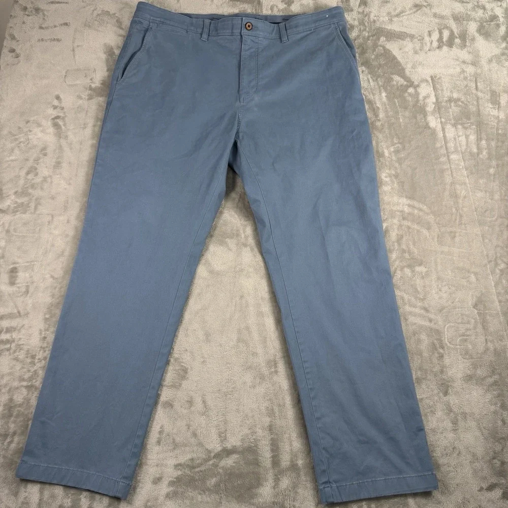 Tommy Bahama Pants Mens 40x30 Baby Blue Boracay Chino Flat Front Floral Pattern